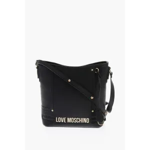 Moschino LOVE Texture Faux Leather Tote Bag with Embossed Logo
