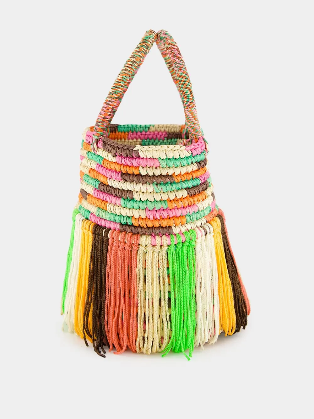 Multicolour Pastel Fringed Baby Tote