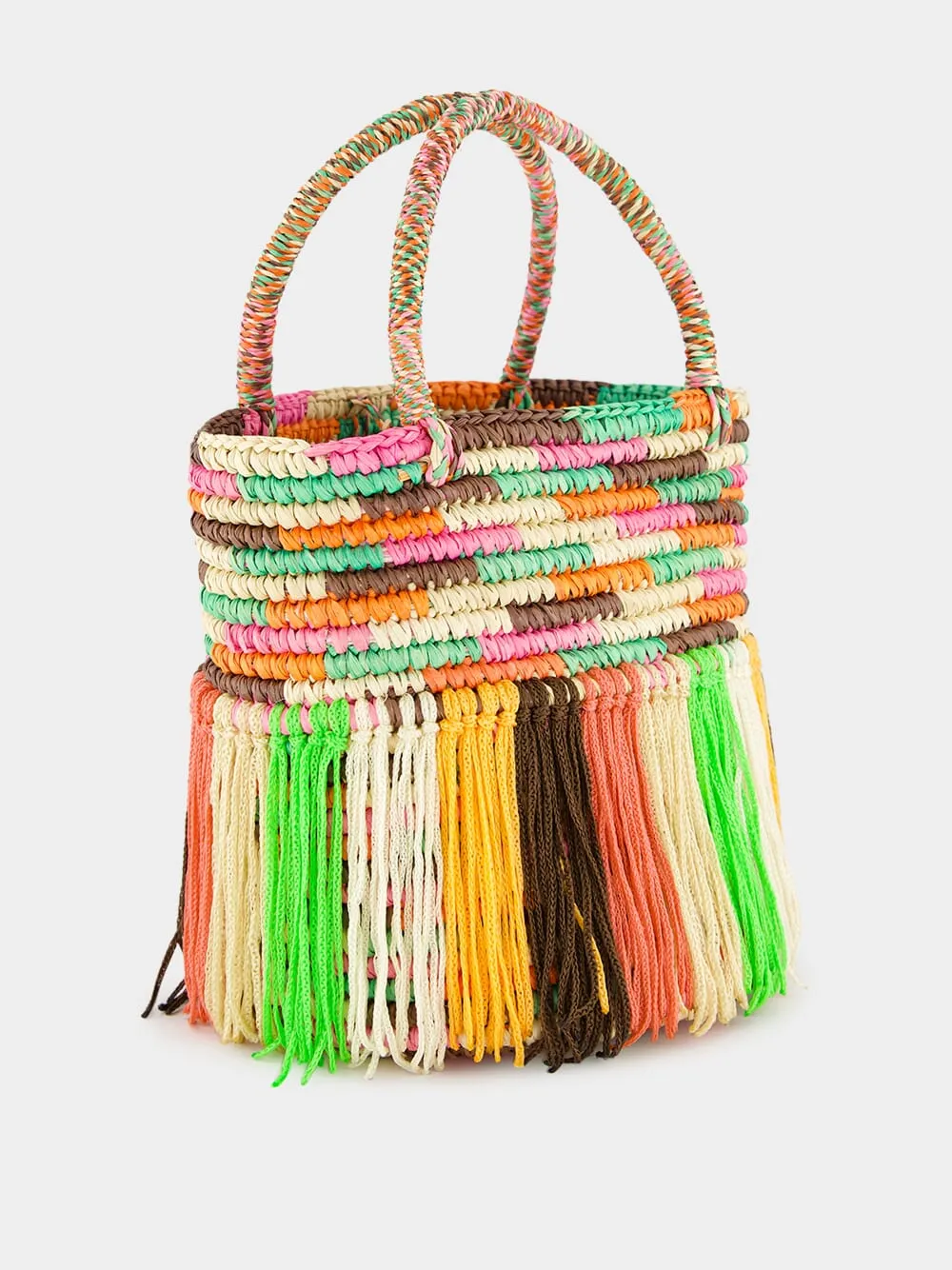 Multicolour Pastel Fringed Baby Tote