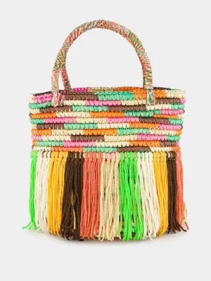 Multicolour Pastel Fringed Baby Tote