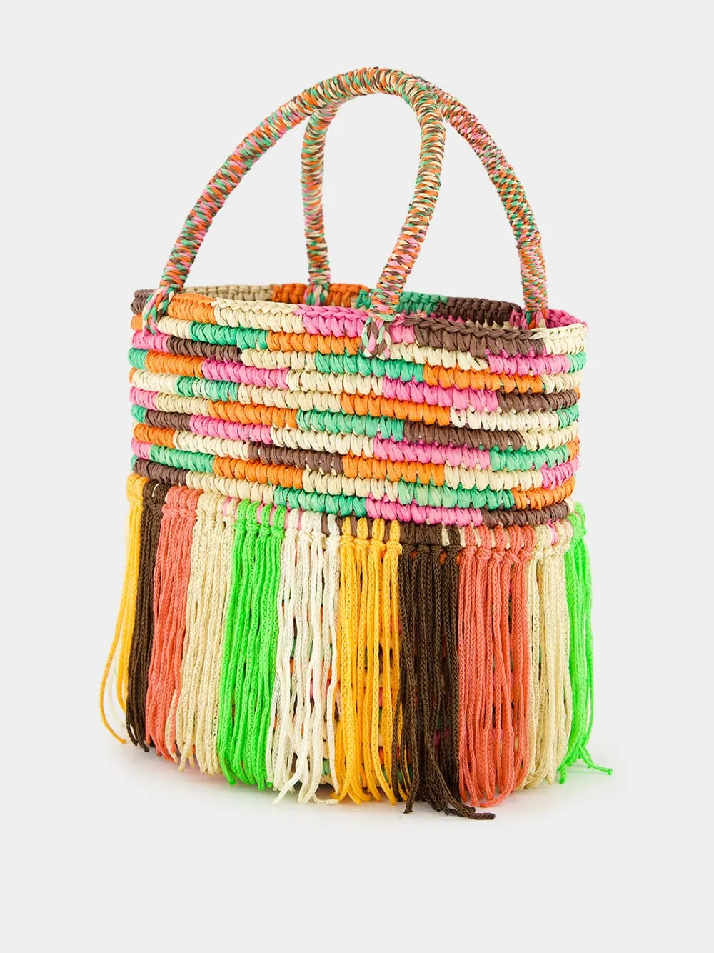 Multicolour Pastel Fringed Baby Tote