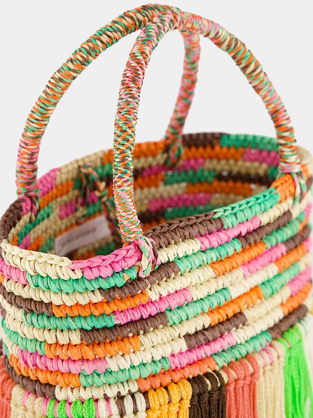 Multicolour Pastel Fringed Baby Tote
