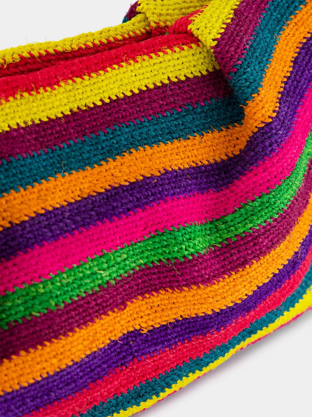 Multicolour Striped Pouch Sisal Mini