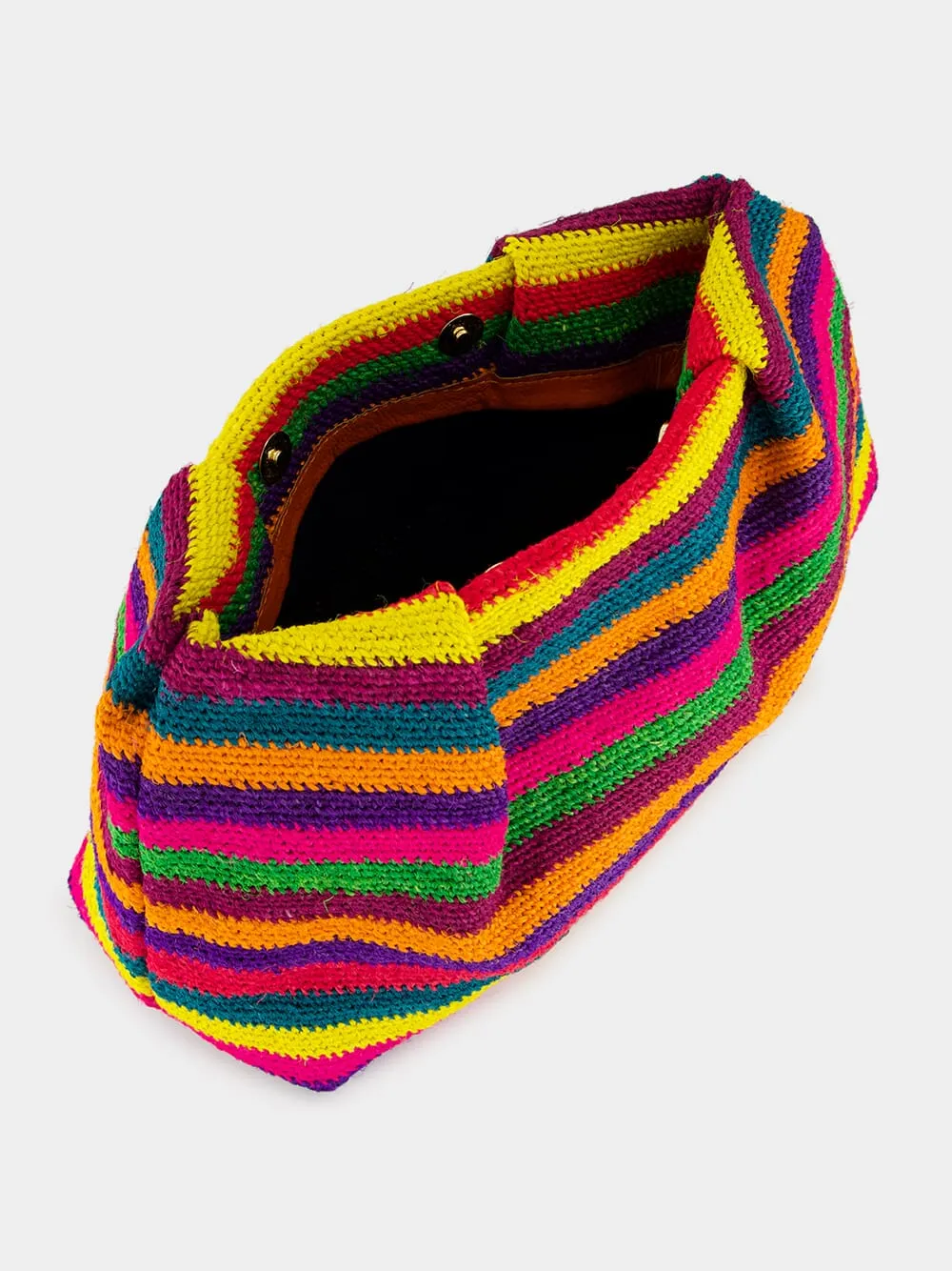 Multicolour Striped Pouch Sisal Mini