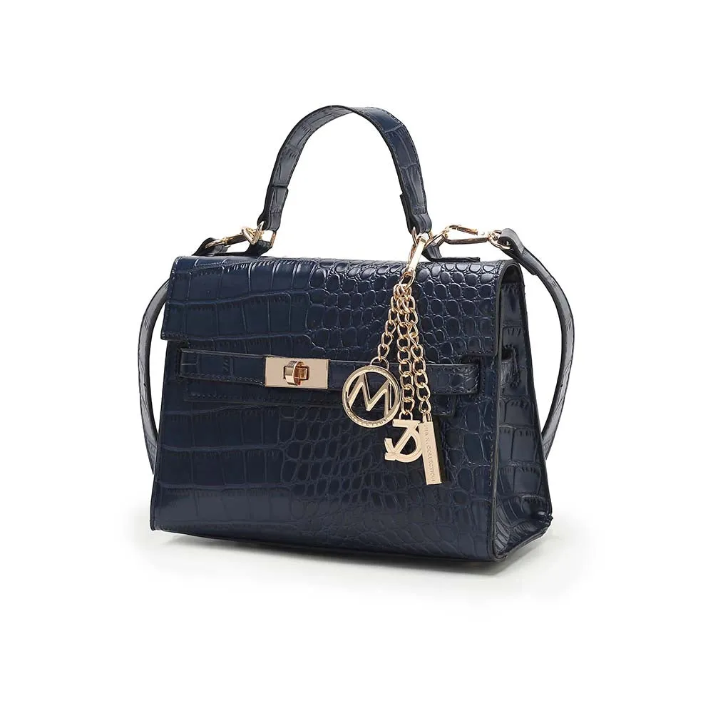 Naomi Vegan Crocodile Leather Womens Satchel by Mia K