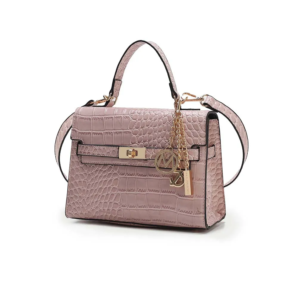 Naomi Vegan Crocodile Leather Womens Satchel by Mia K