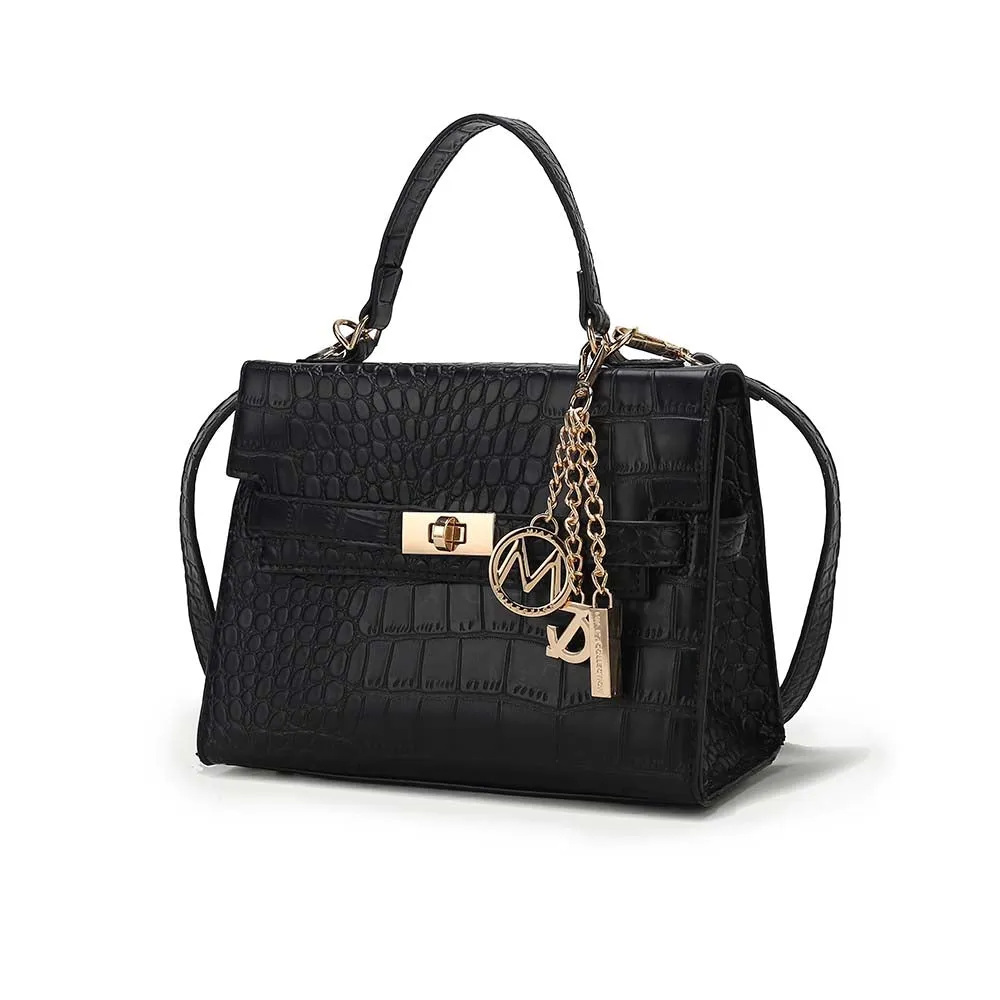 Naomi Vegan Crocodile Leather Womens Satchel by Mia K