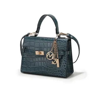 Naomi Vegan Crocodile Leather Womens Satchel by Mia K