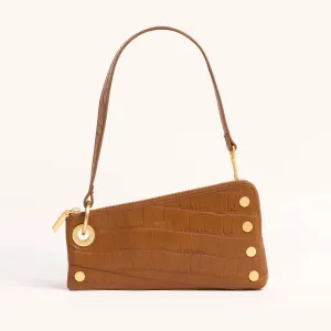 Nash Pochette | Canyon Crocco/Brushed Gold