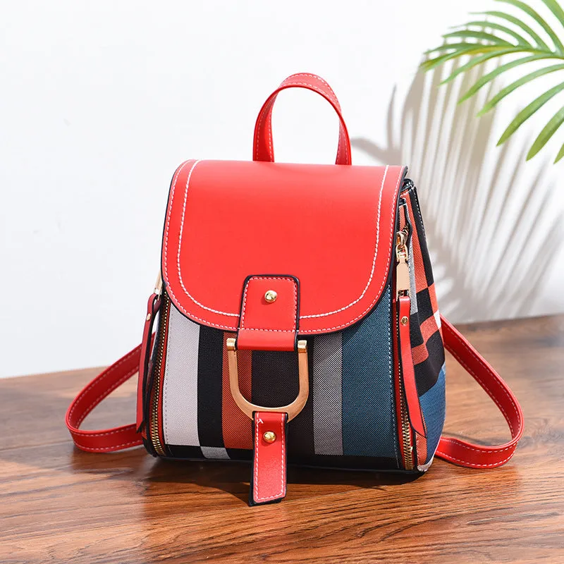 New Casual Fashion Plaid Travel Large Capacity Backpack