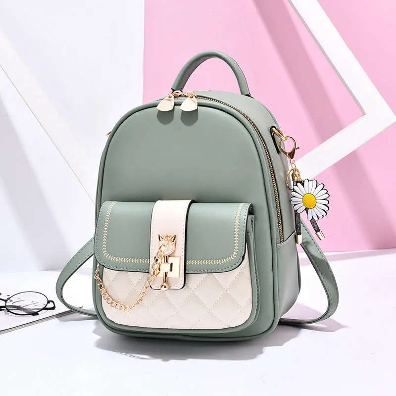 New College Style PU Leisure Travel Backpack