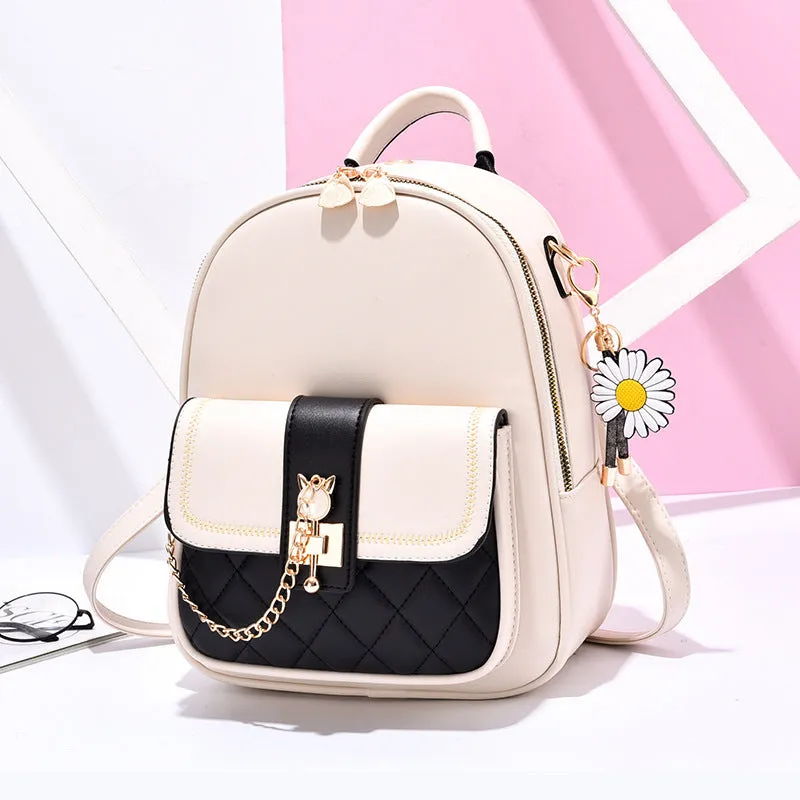 New College Style PU Leisure Travel Backpack