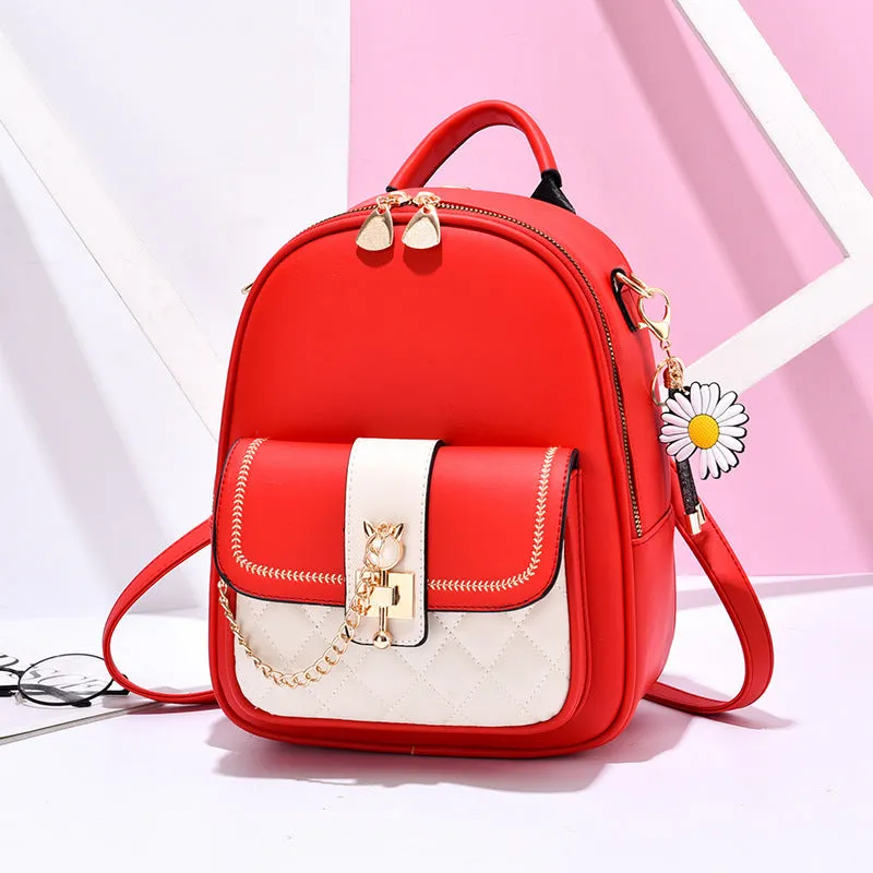 New College Style PU Leisure Travel Backpack