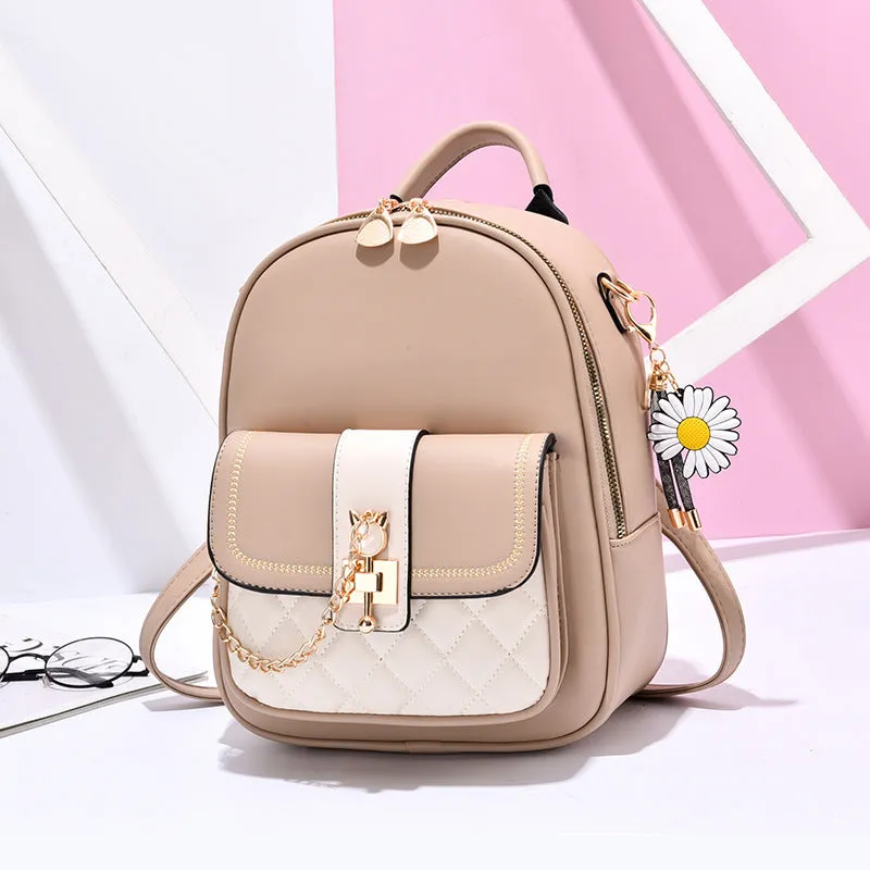 New College Style PU Leisure Travel Backpack