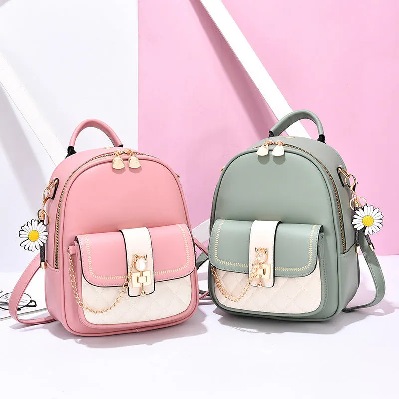 New College Style PU Leisure Travel Backpack