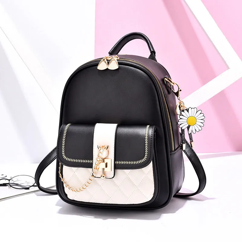 New College Style PU Leisure Travel Backpack