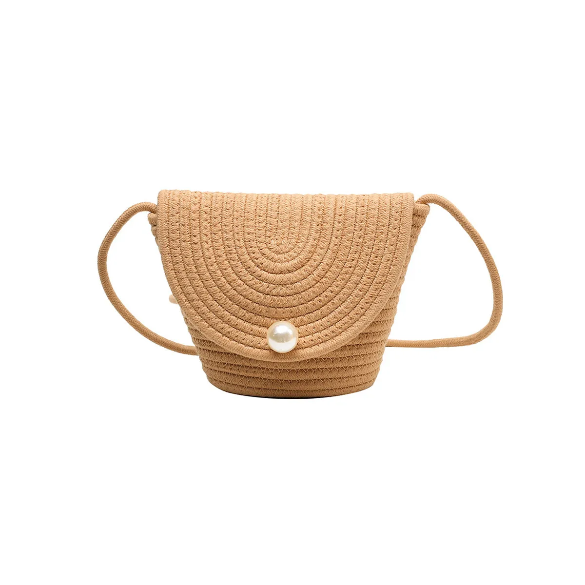 New Fashion Braided Cotton Rope Shoulder Bucket Bag