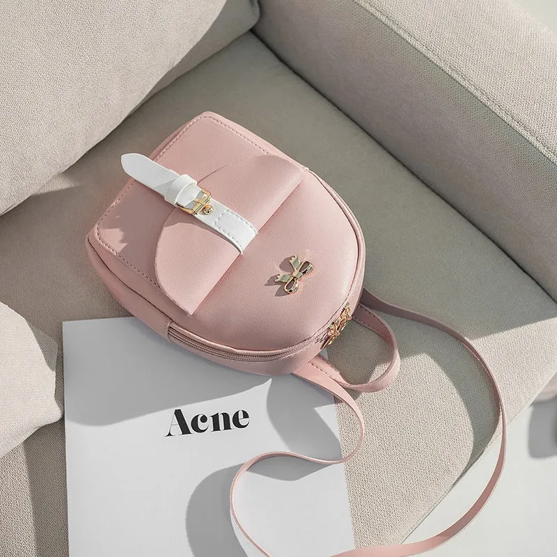 New Fashion Trend Bow Ladies Small Backpack