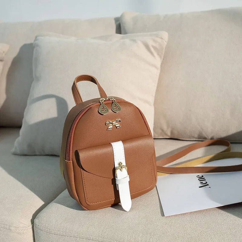 New Fashion Trend Bow Ladies Small Backpack