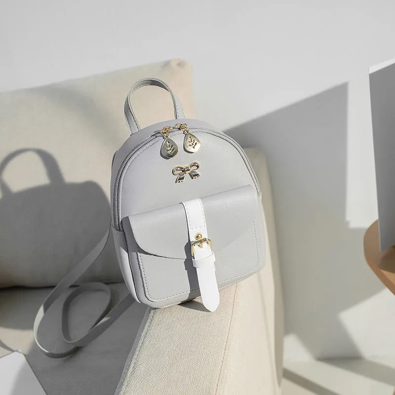 New Fashion Trend Bow Ladies Small Backpack