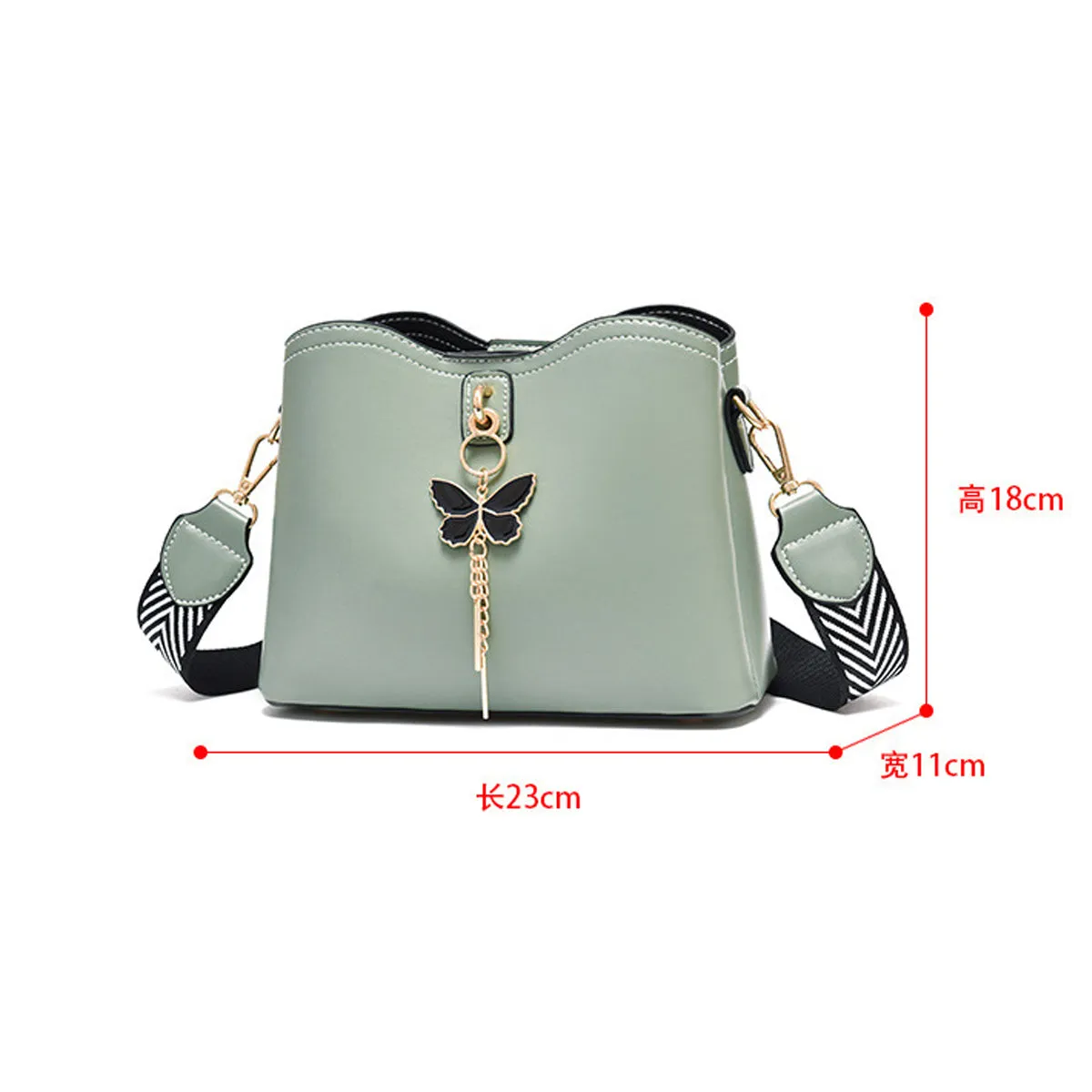 New Fashion Wide Strap Bow Bag
