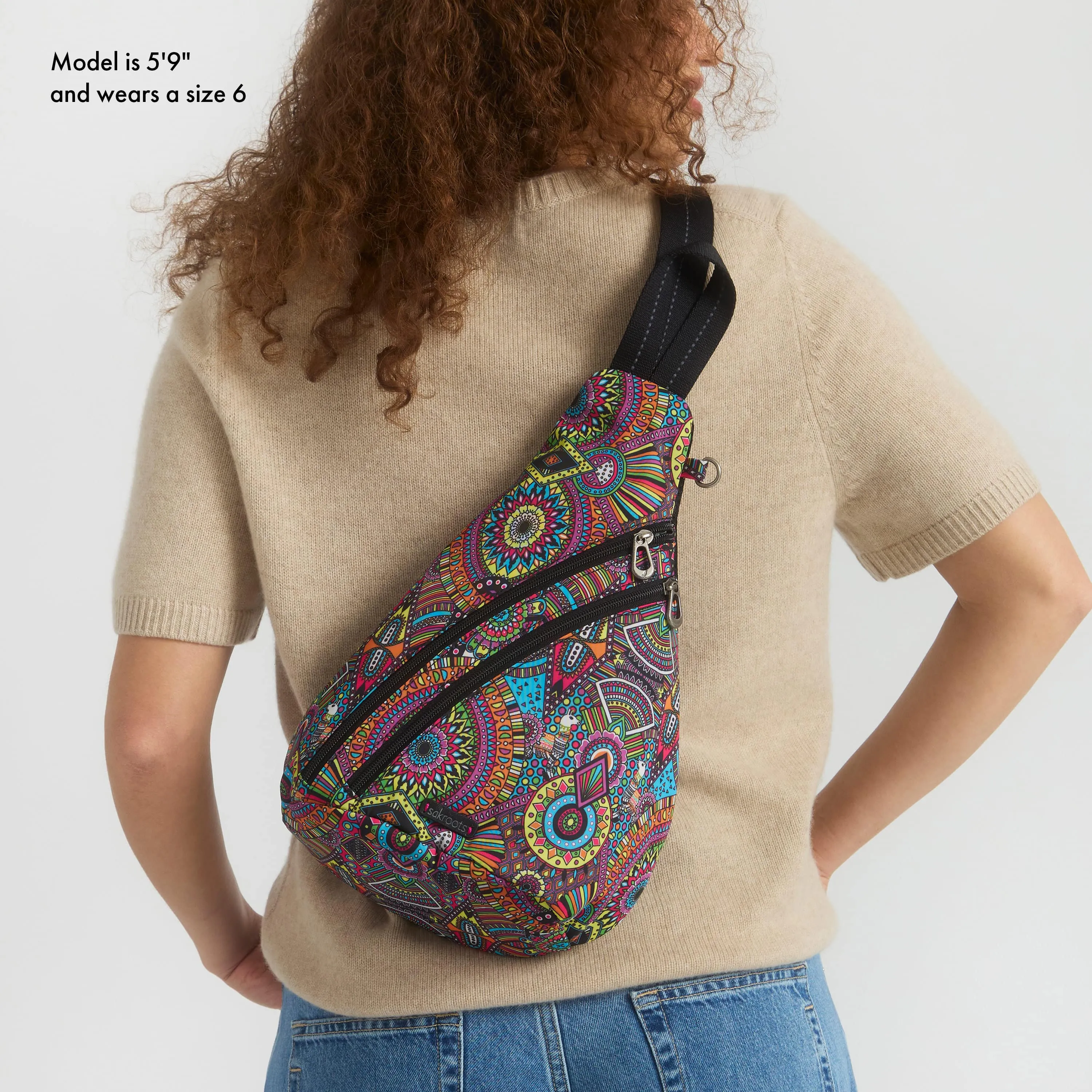 On The Go Sling Backpack - EcoTwill - Rainbow Wanderlust