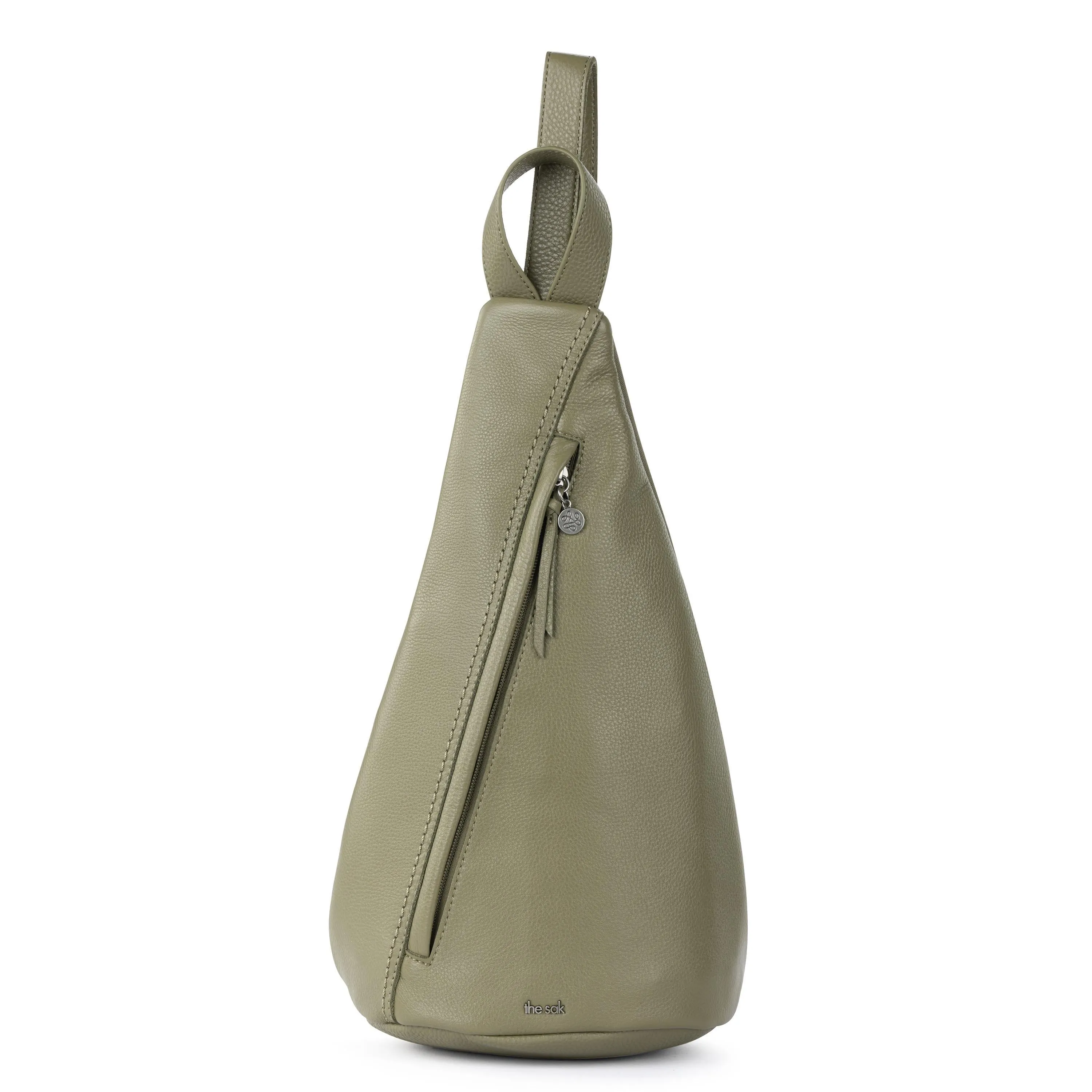 On The Go Sling Backpack - Leather - Loden