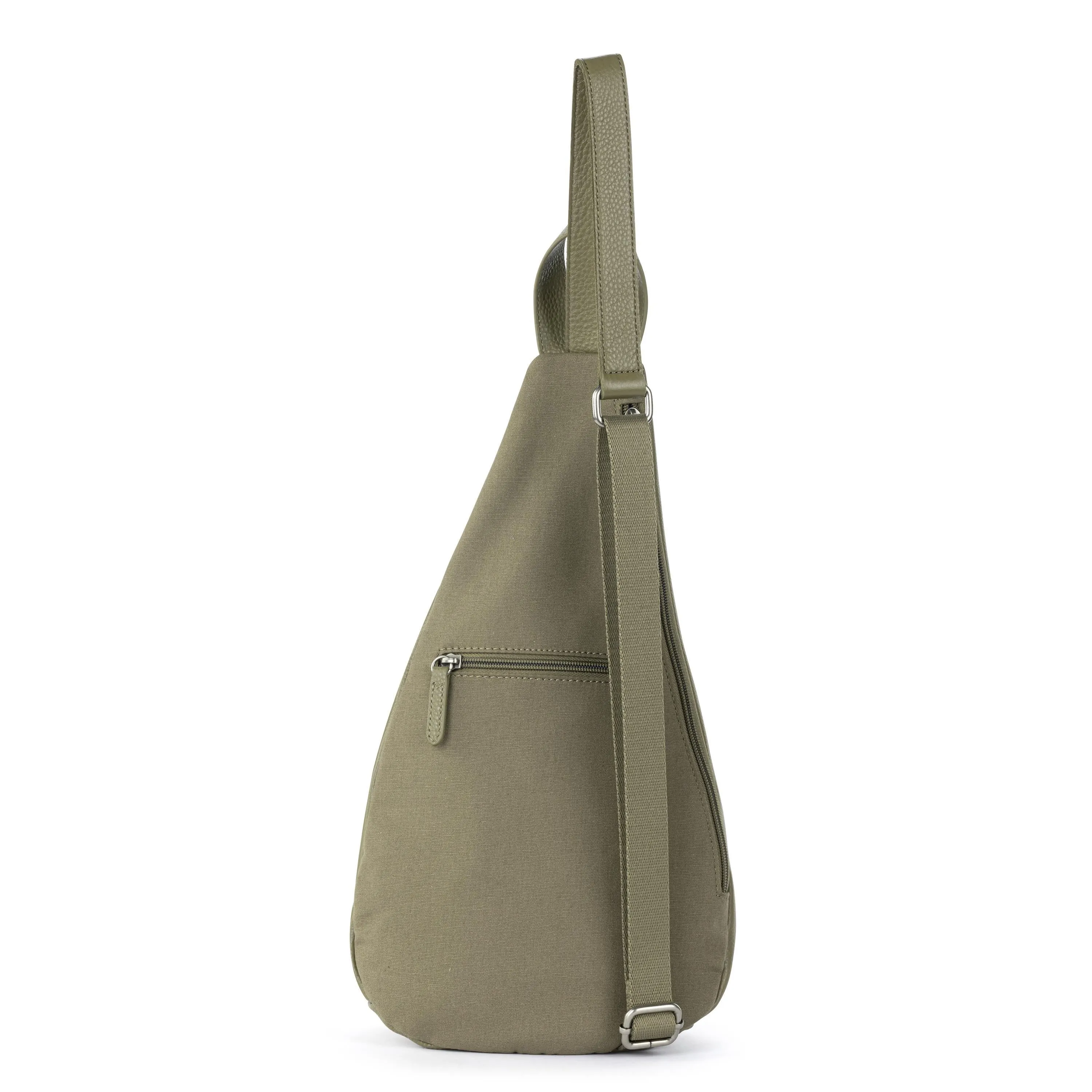 On The Go Sling Backpack - Leather - Loden