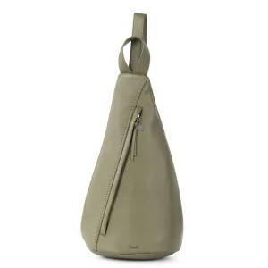 On The Go Sling Backpack - Leather - Loden