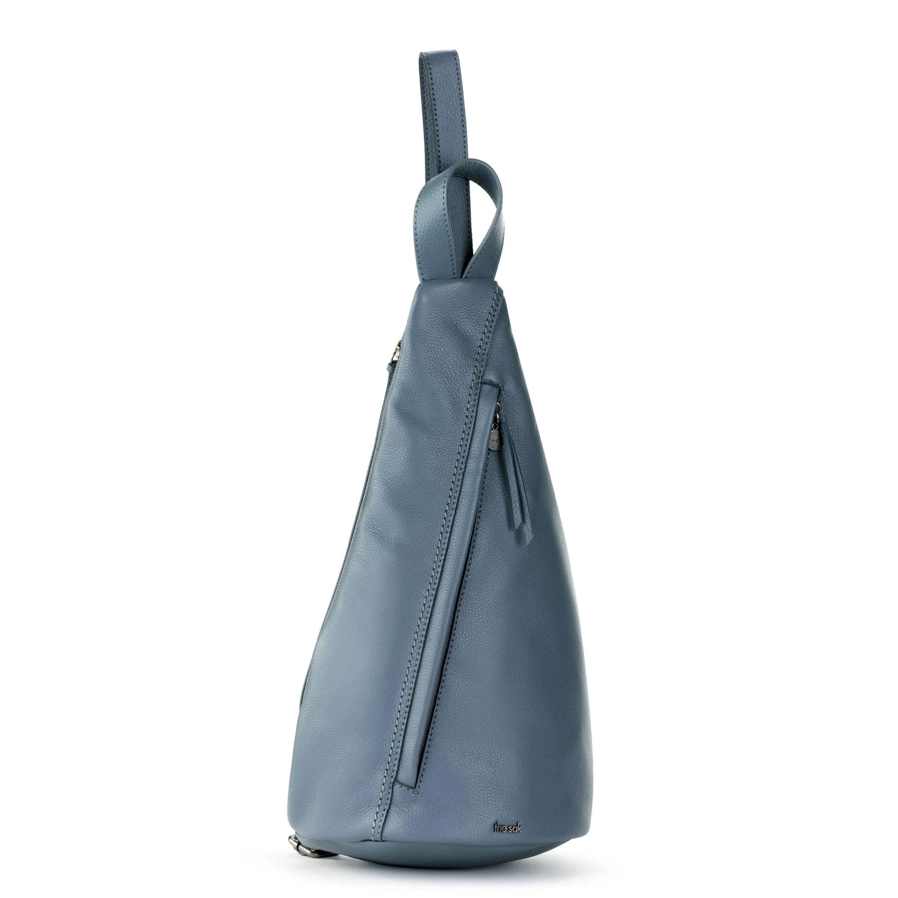 On The Go Sling Backpack - Leather - Maritime
