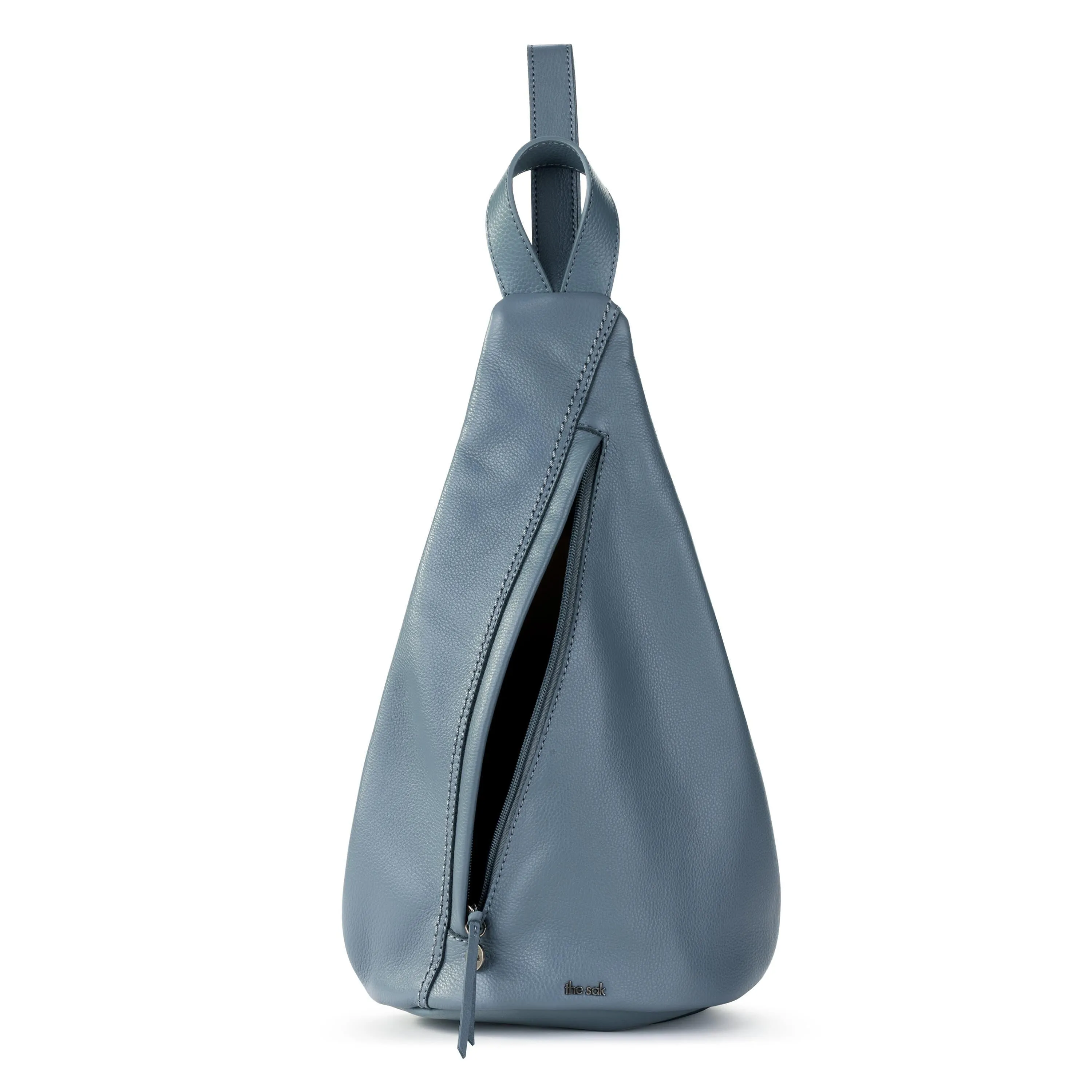 On The Go Sling Backpack - Leather - Maritime