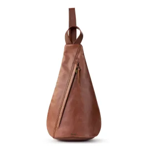 On The Go Sling Backpack - Leather - Teak