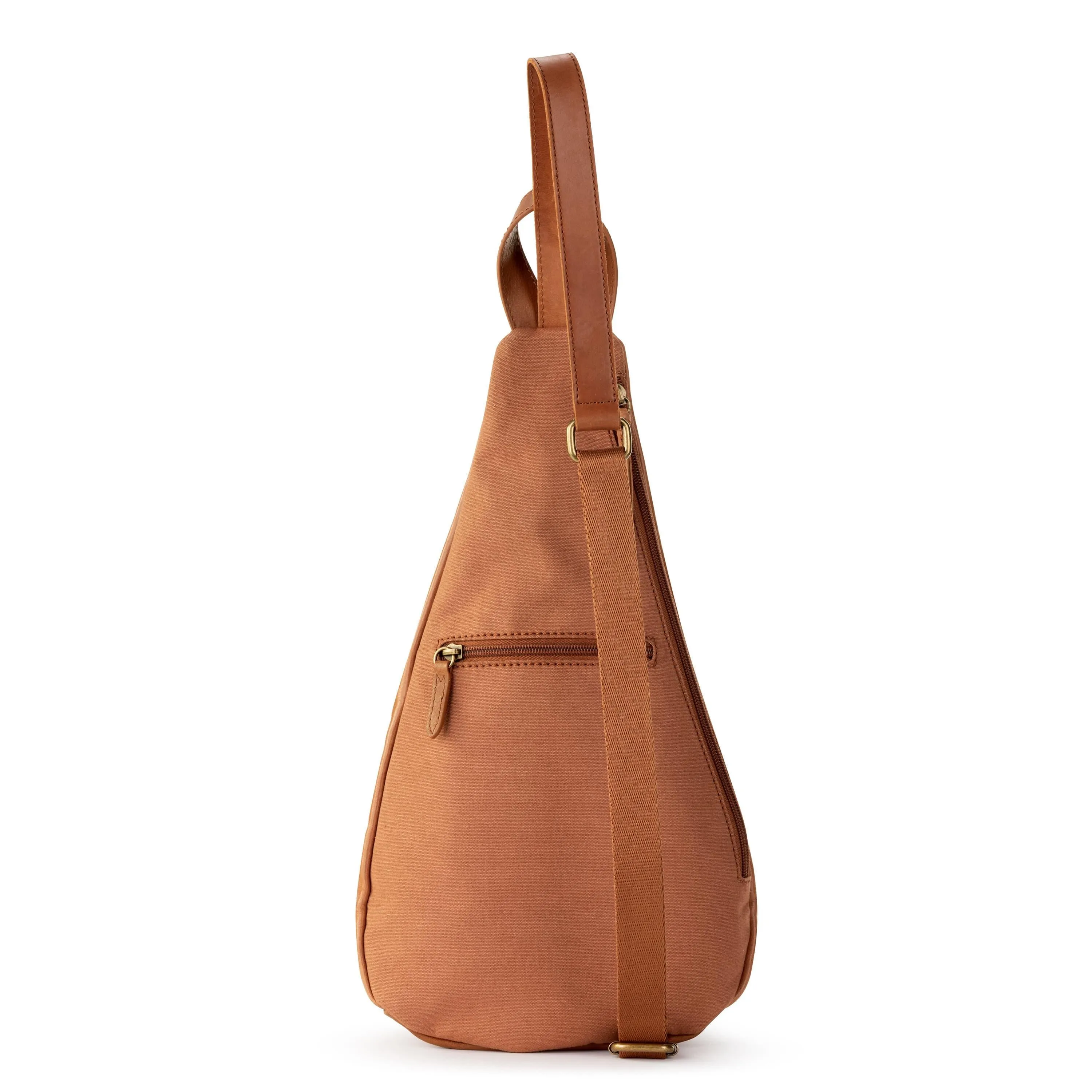 On The Go Sling Backpack - Leather - Tobacco