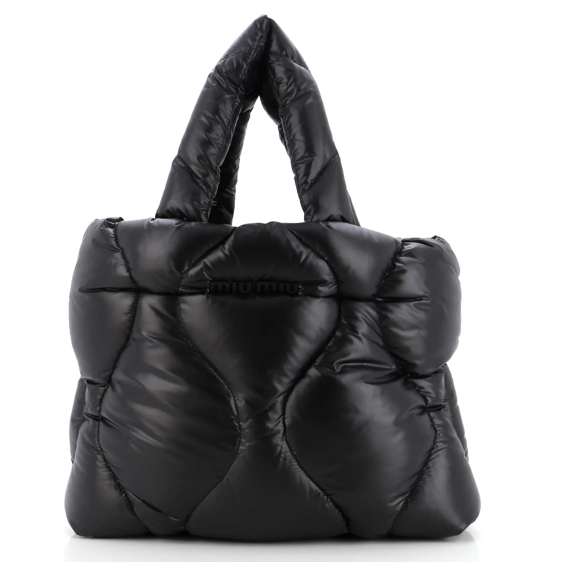 Open Tote Puffy Quilted Nylon Medium
