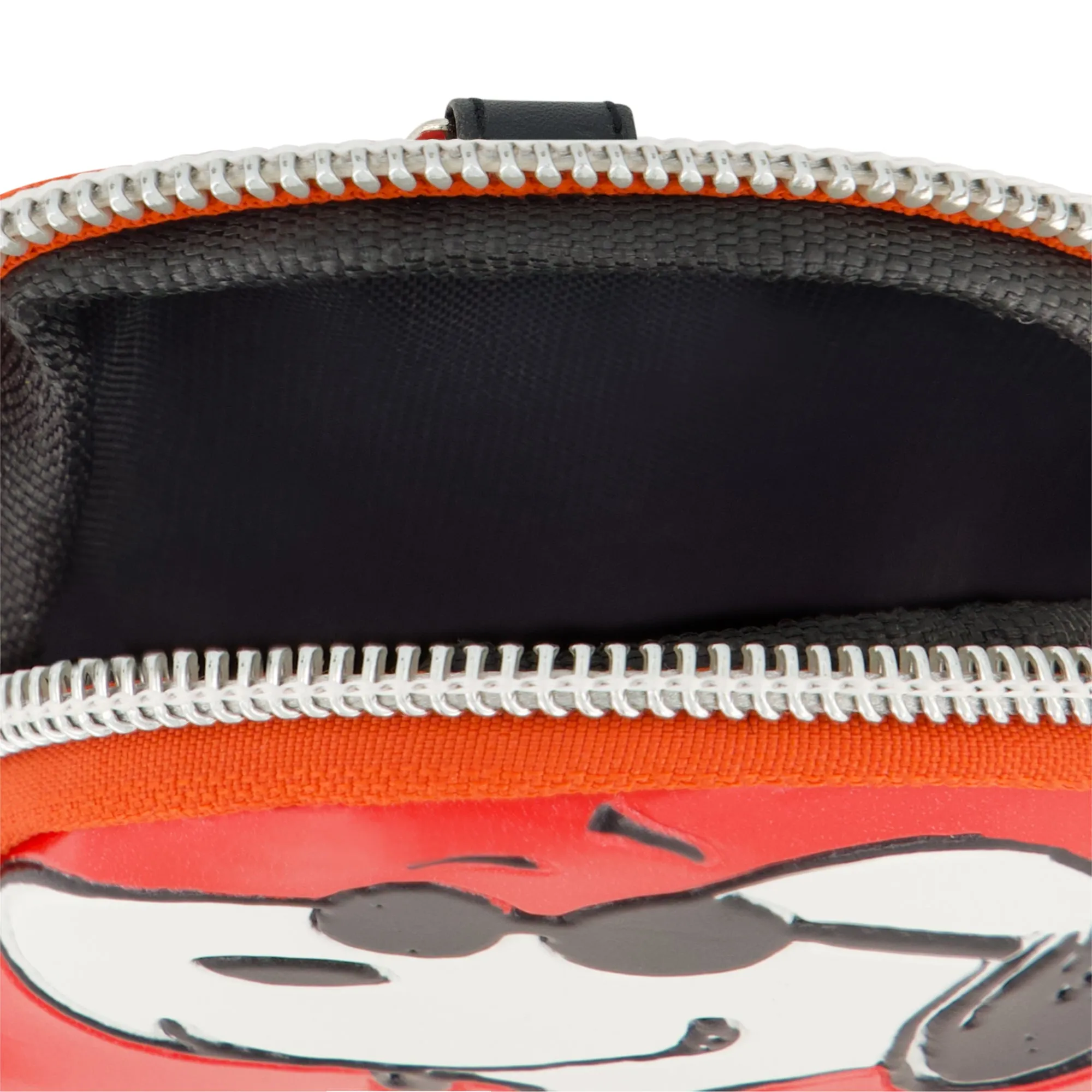 Peanuts Snoopy "J" Full Pose Coin Purse with Keychain Clip