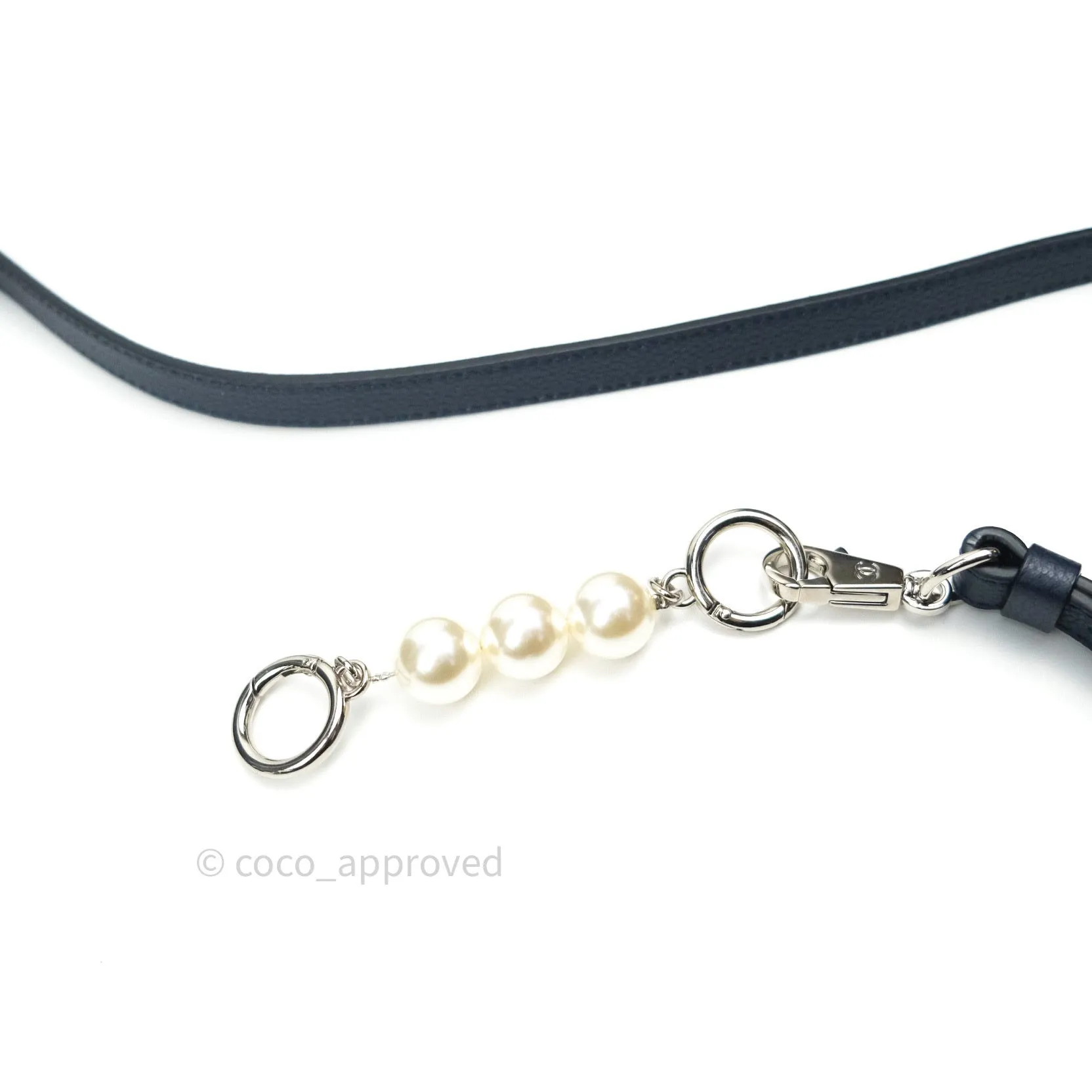 Pearl Strap Extension (Silver/Ivory)