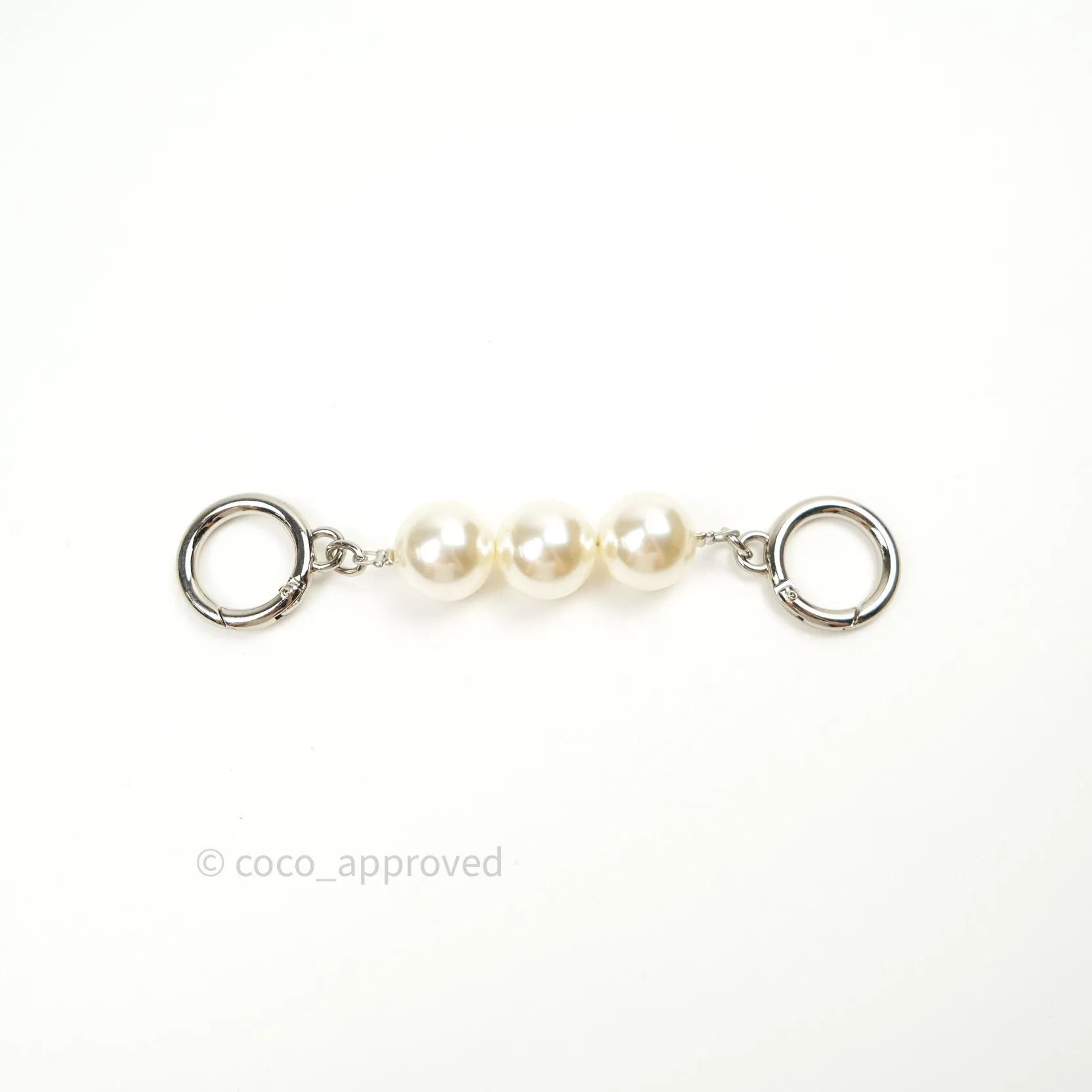 Pearl Strap Extension (Silver/Ivory)