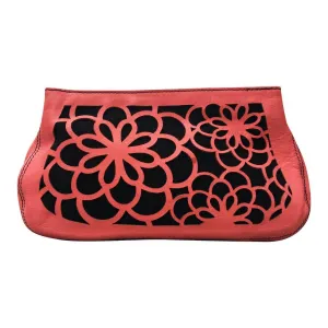 Peek-A-Boo Clutch In Coral