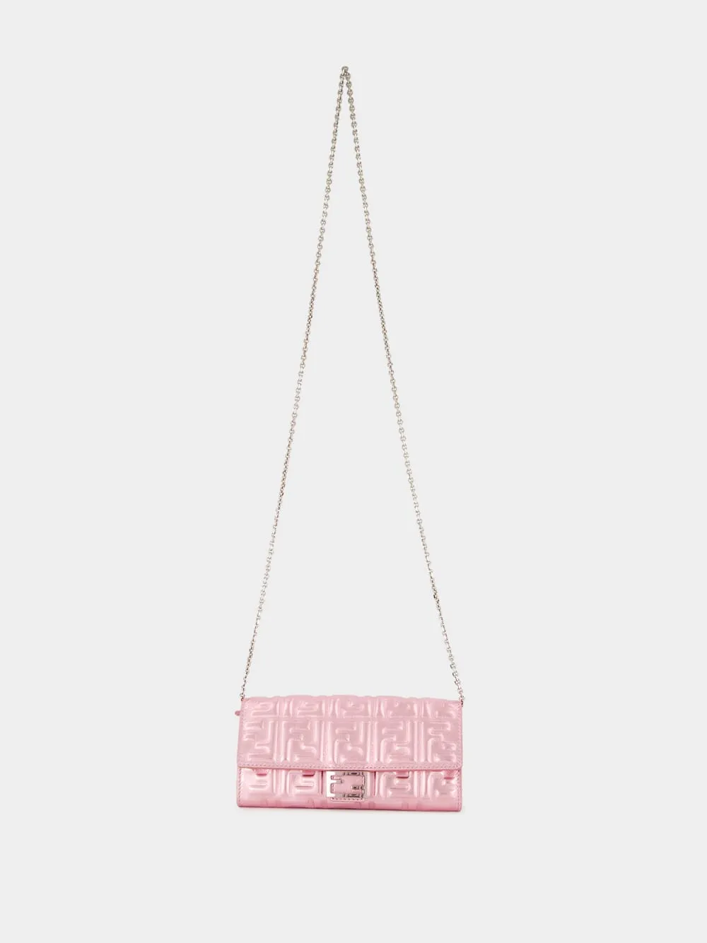 Pink Metallic Baguette Continental Wallet
