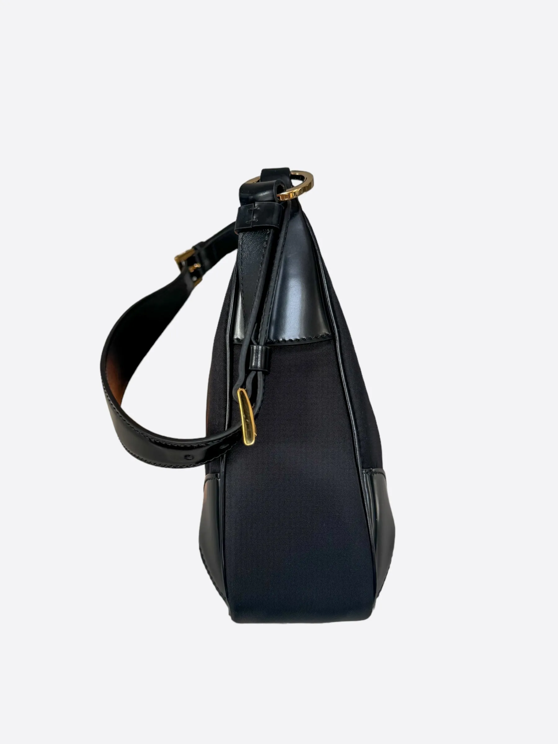 Prada Black & Gold Re-Edition Nylon Bag