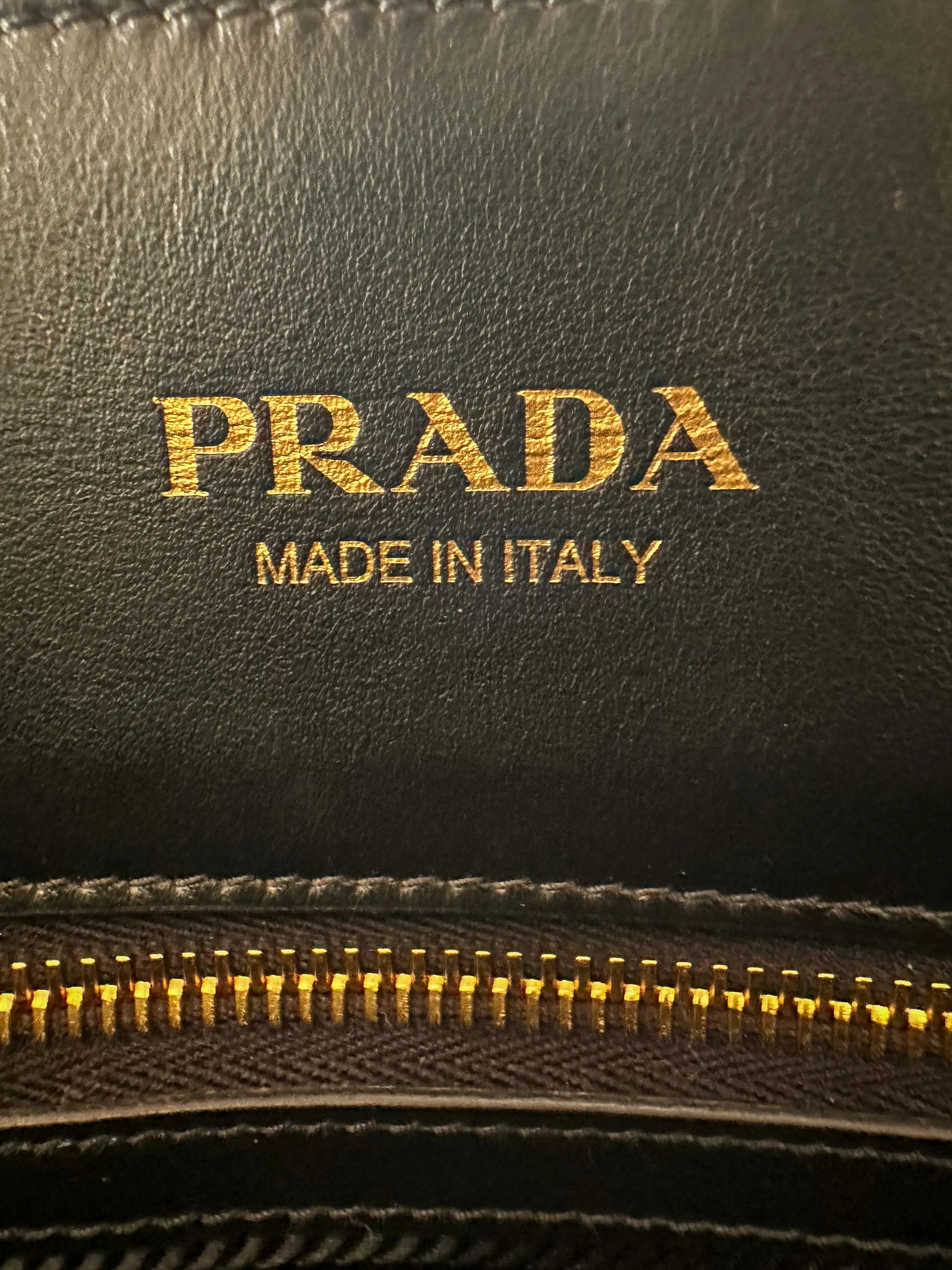 Prada Black Leather Small Symbole Bag
