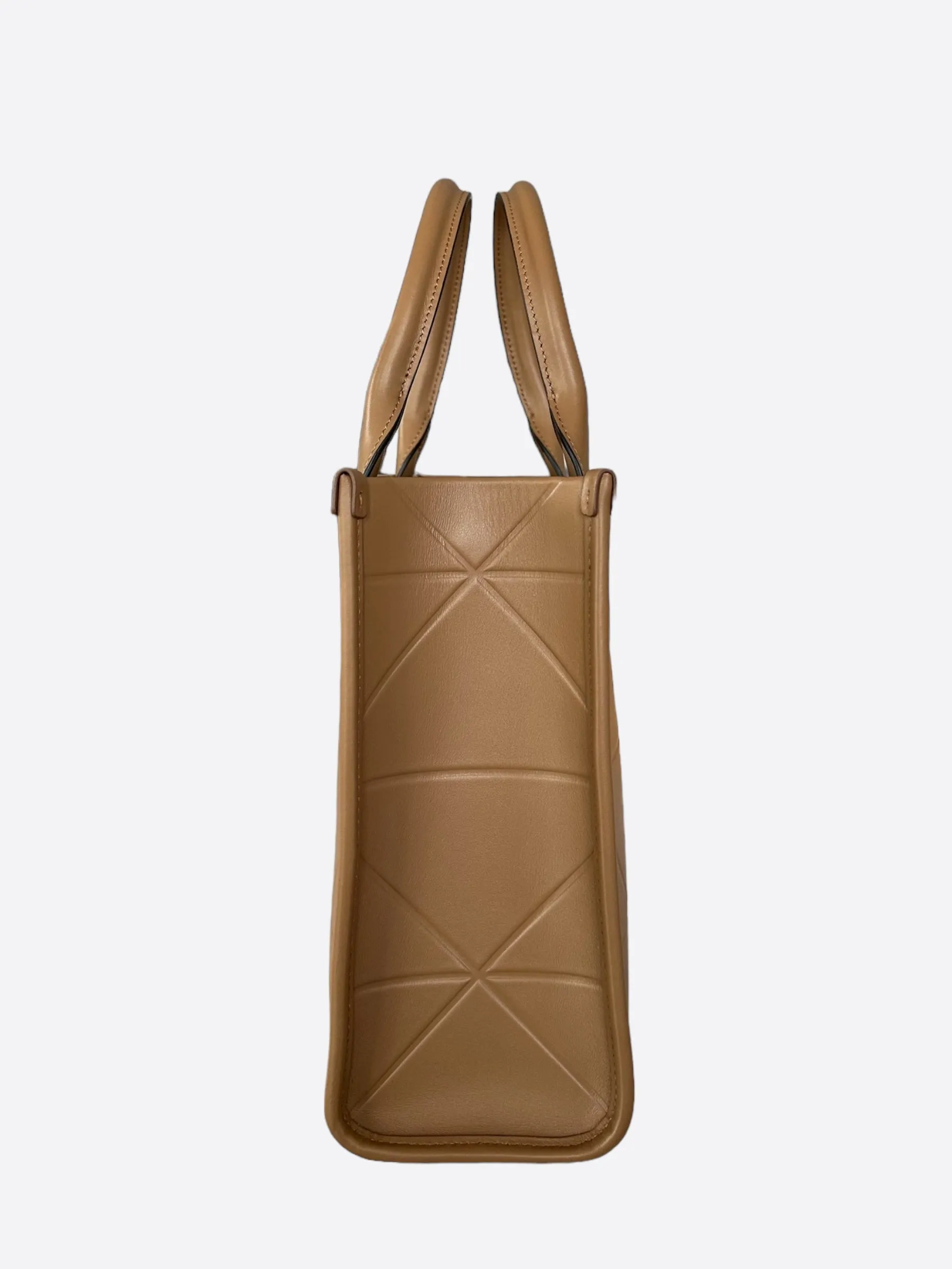 Prada Caramel Small Symbole Leather Tote Bag