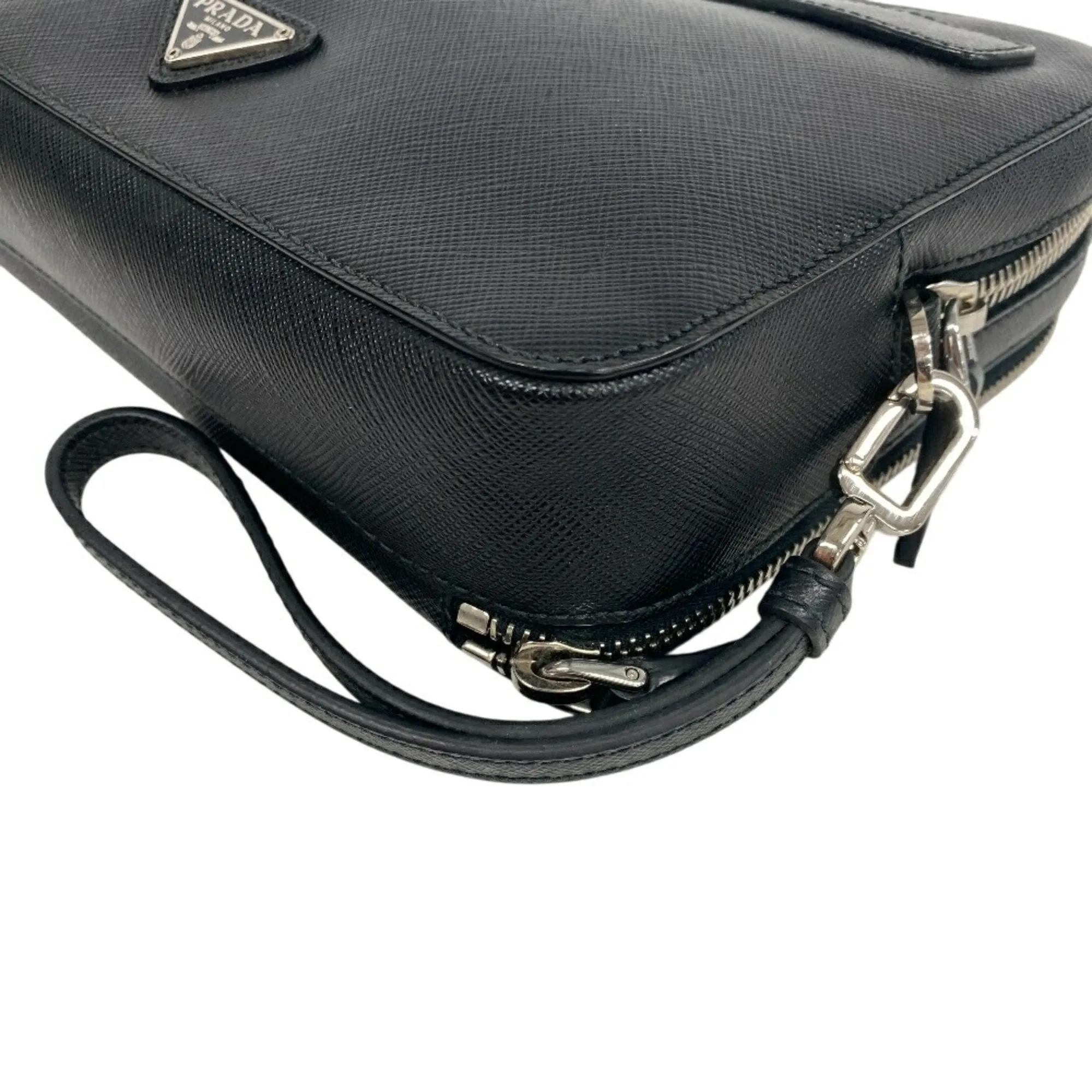 Prada Leather Clutch Bag (Pre-Owned)