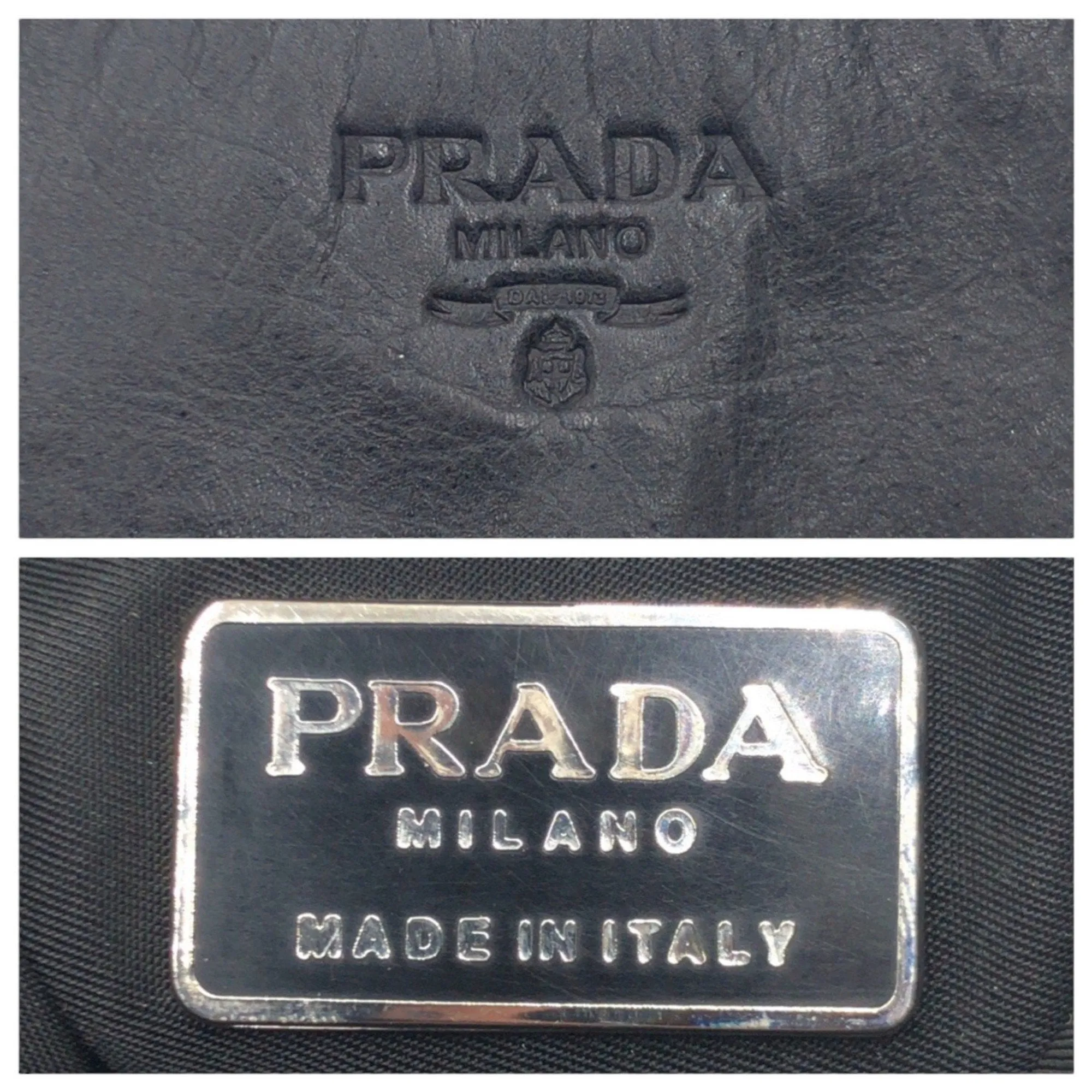 Prada Leather Handbag Pochette (Pre-Owned)