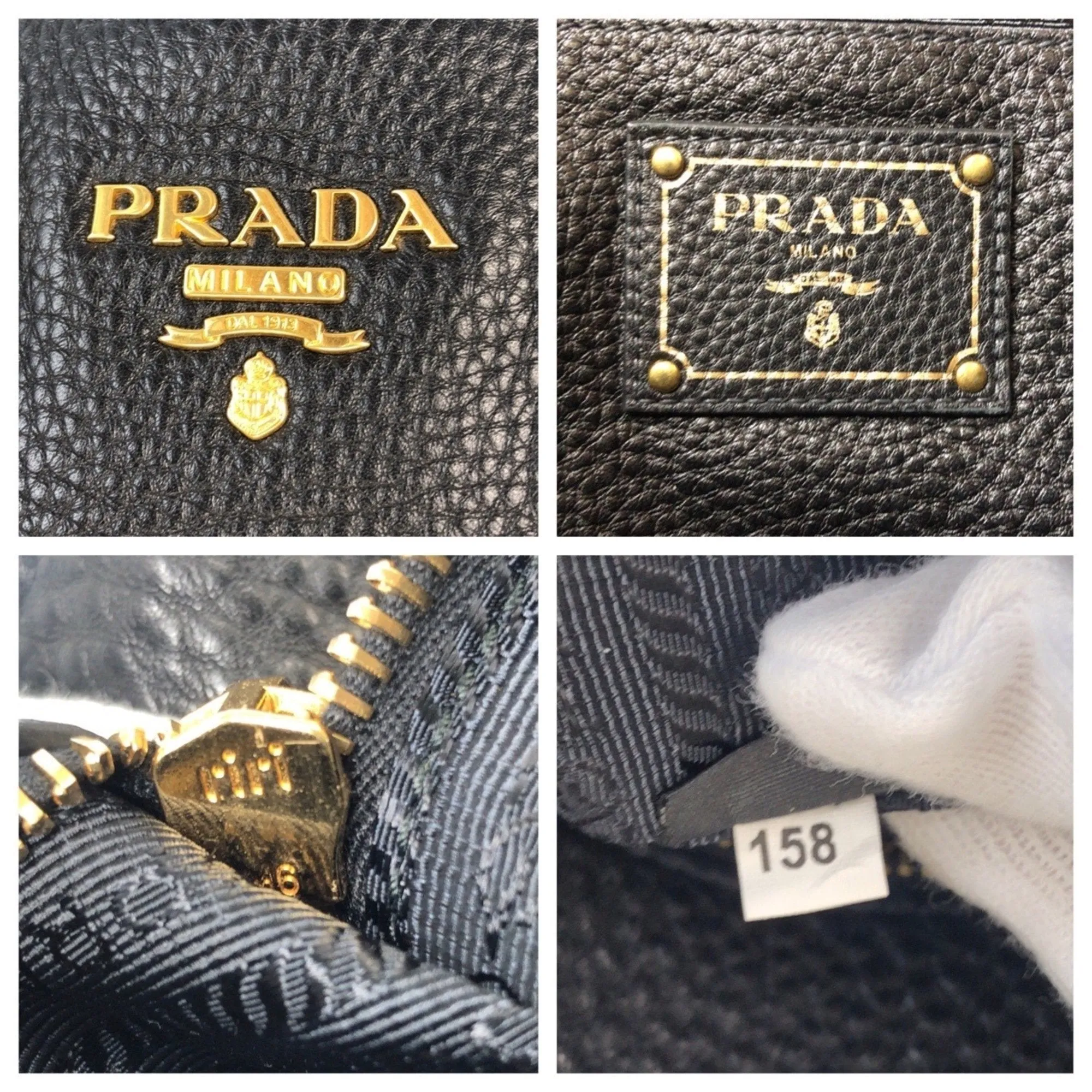 Prada Leather Handbag Tote Bag (Pre-Owned)