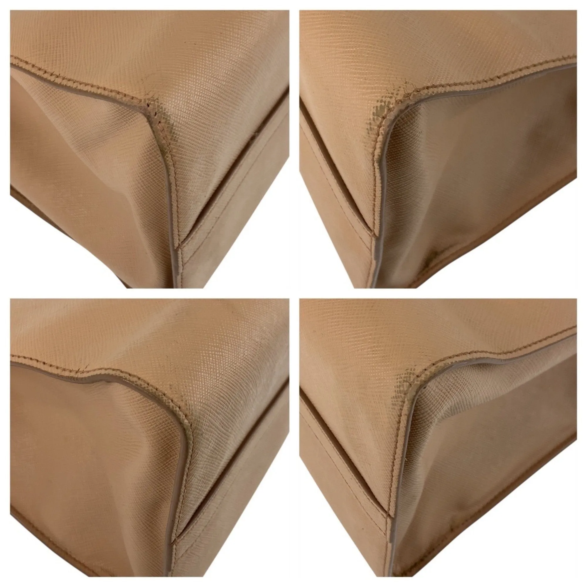 Prada Leather Handbag Tote Bag (Pre-Owned)