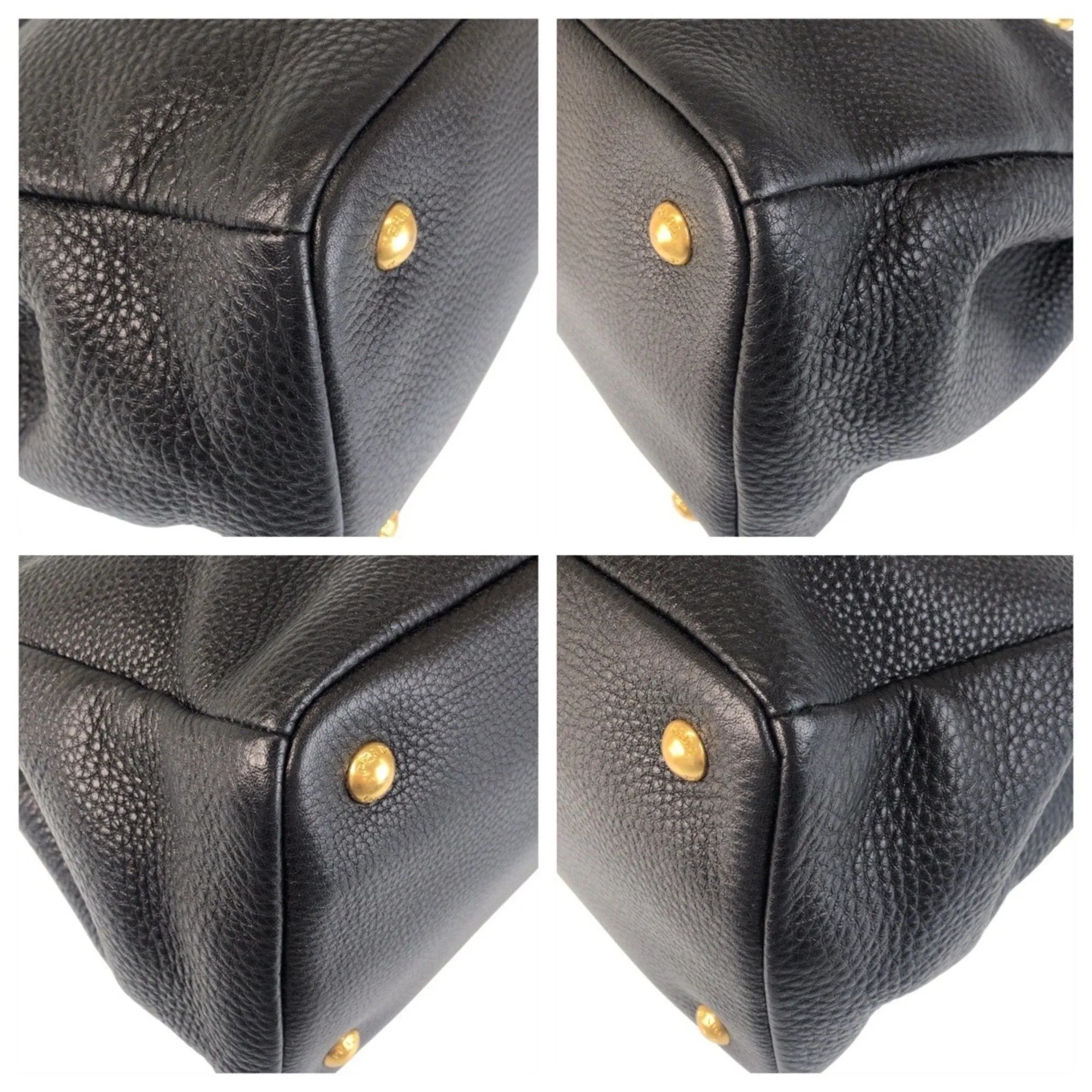 Prada Leather Handbag Tote Bag (Pre-Owned)
