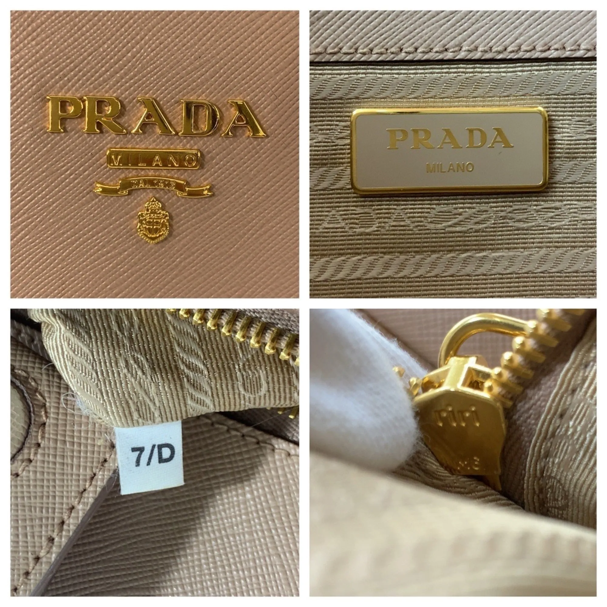 Prada Leather Handbag Tote Bag (Pre-Owned)