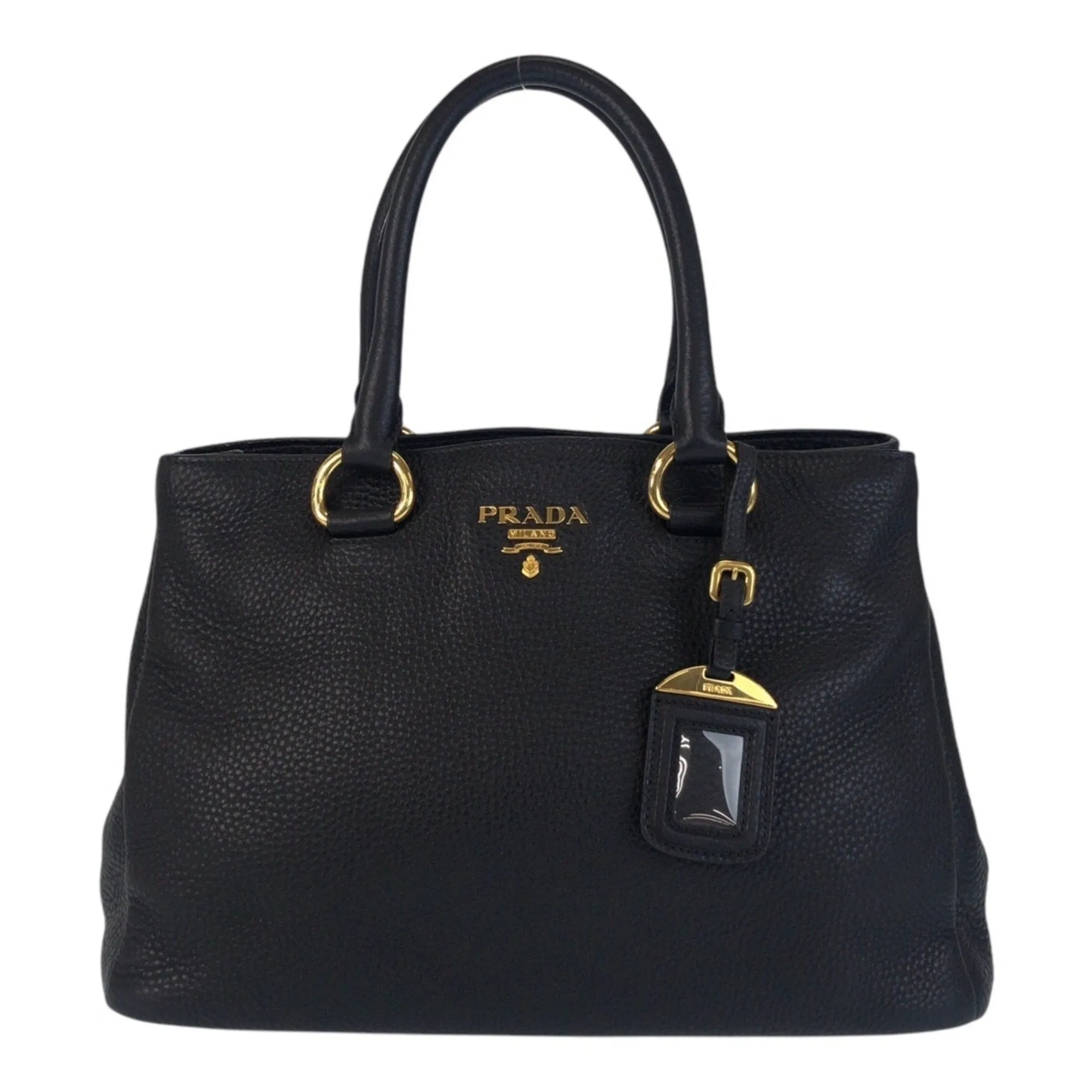 Prada Leather Handbag Tote Bag (Pre-Owned)