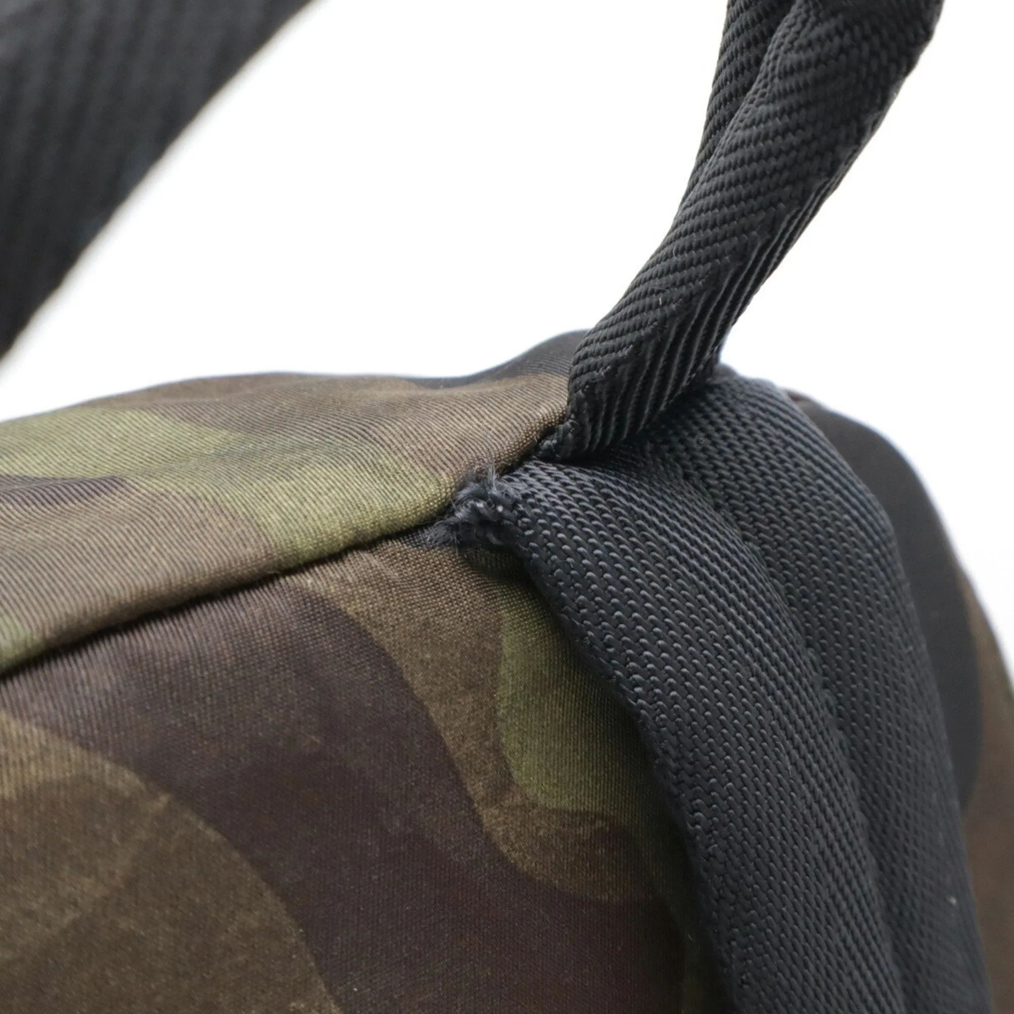 Prada  Nylon Leather Backpack (Pre-Owned)